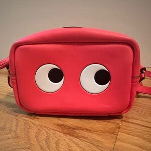 Anya Hindmarch Coral Pink Eye Detail Crossbody